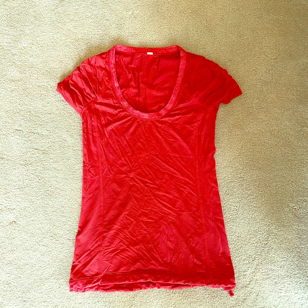 Red Lululemon Athletic Top